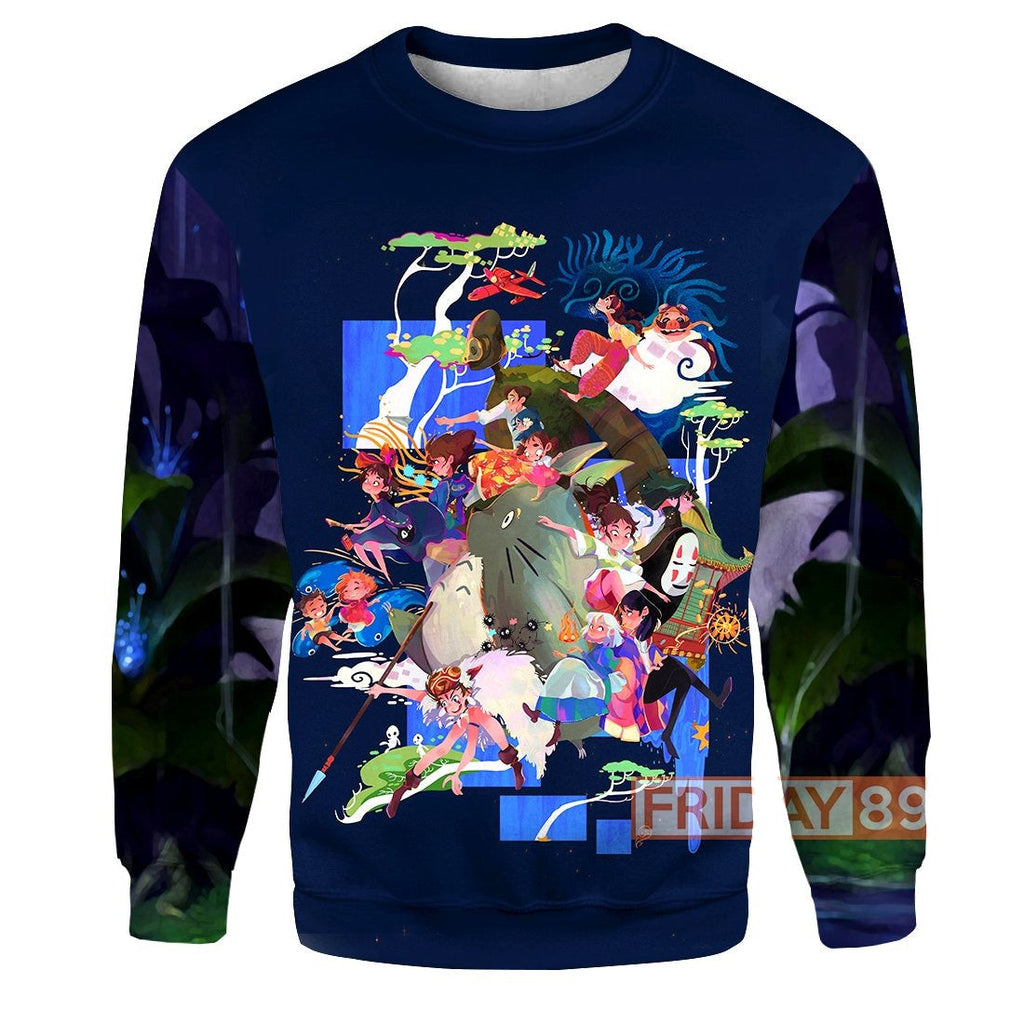  S.Ghibli Hoodie S.Ghibli All Characters Art 3D T-shirt Awesome High Quality S.Ghibli Shirt Sweater Tank 