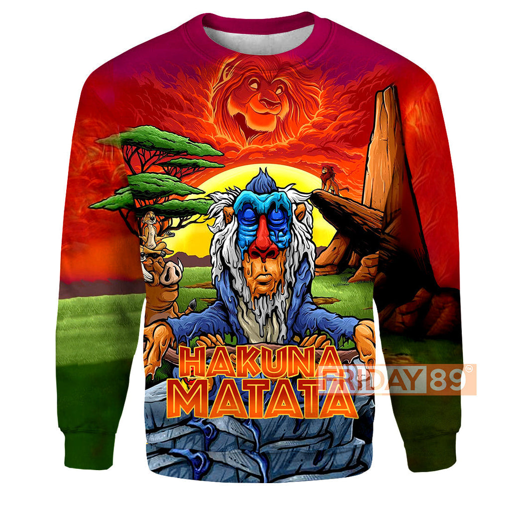 LK T-shirt LK Meditating Rafiki Hakuna Matata Lion T-shirt DN Hoodie Sweater Tank