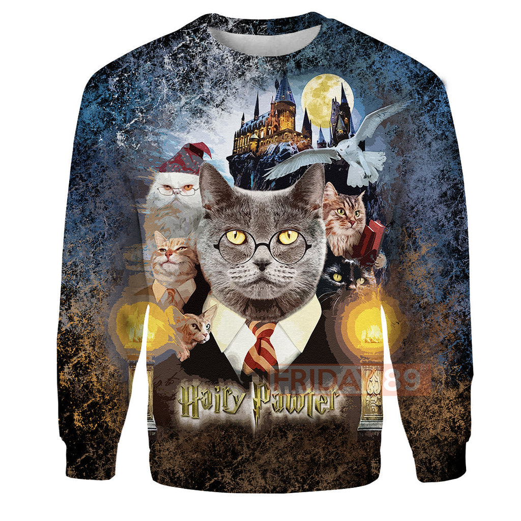  HP Cat T-shirt Hairy Pawter T-shirt Cute High Quality HP Hoodie Sweater Tank 2023