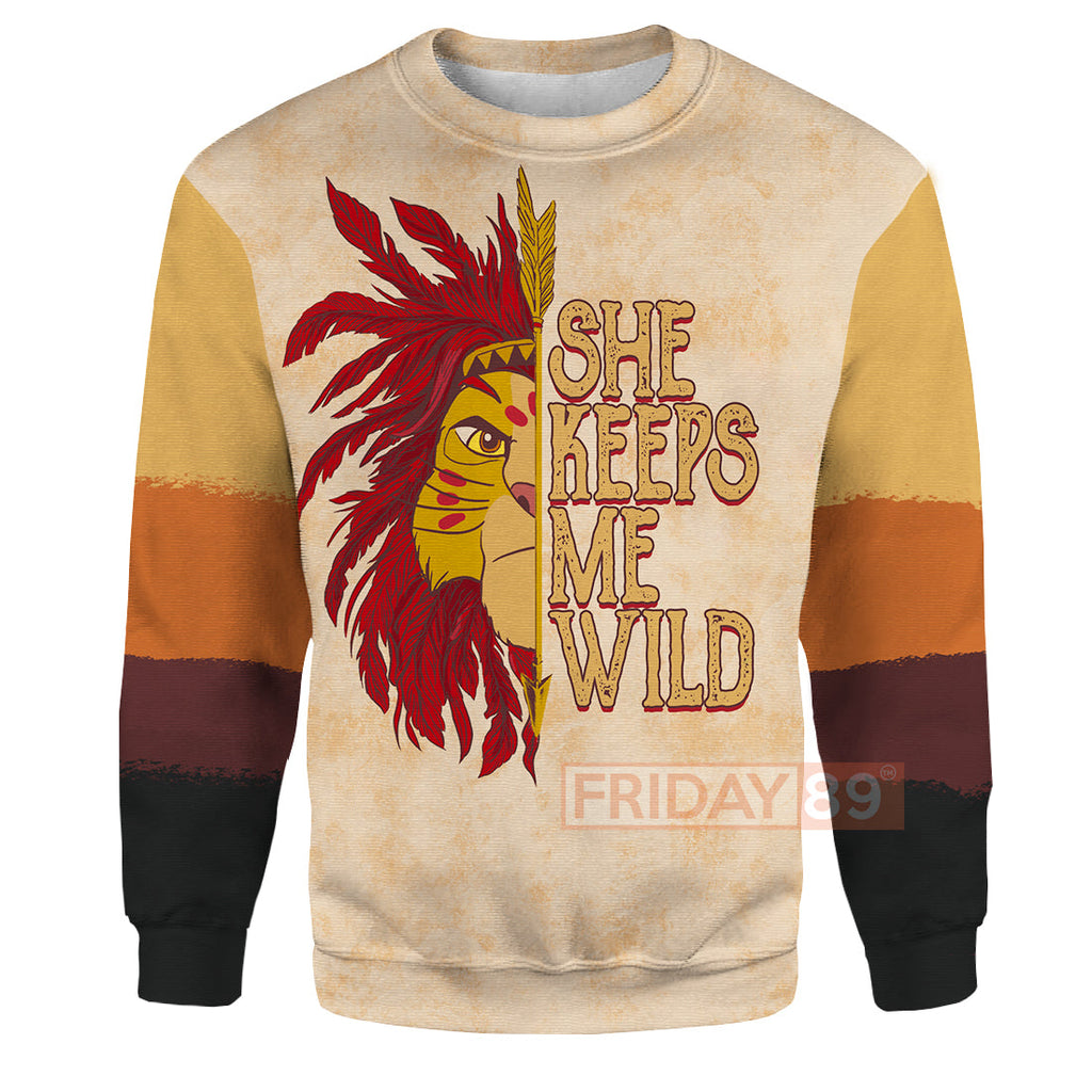 LK T-shirt Simba She Keeps Me Wild T-shirt DN LK Couple Hoodie Sweater Tank