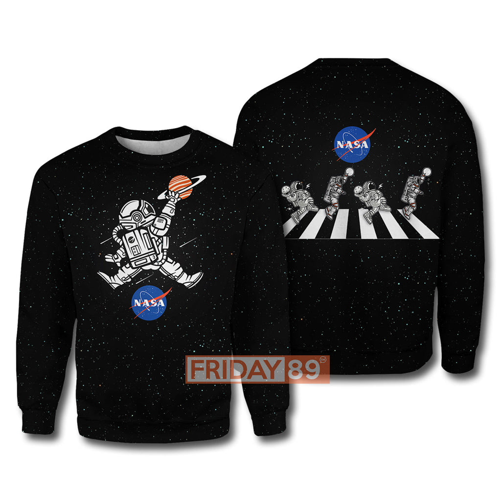  NASA T-shirt Astronaut Basketball League Slam Dunk NASA Black T-shirt NASA Hoodie Sweater Tank 2023