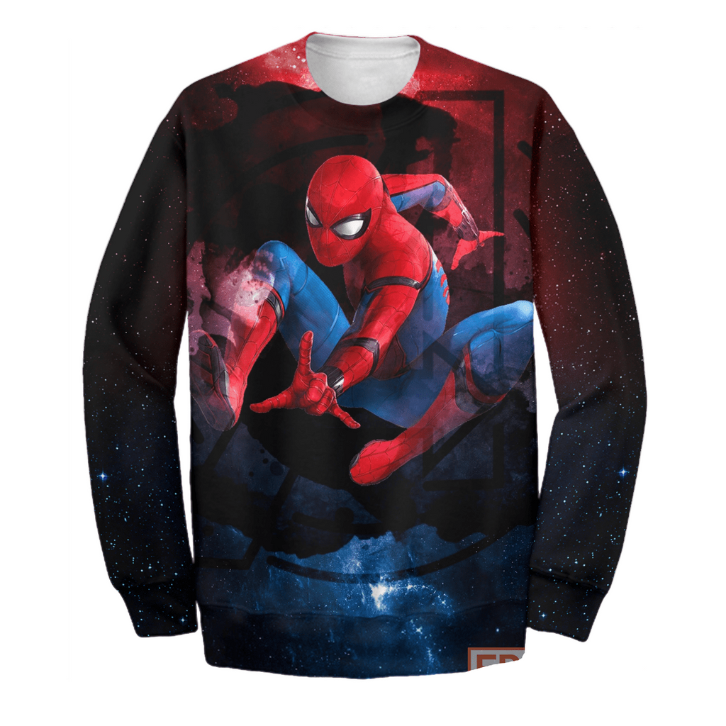  MV Spiderman Hoodie Spidey Galaxy T-shirt Amazing MV Spiderman Shirt Sweater Tank 2024