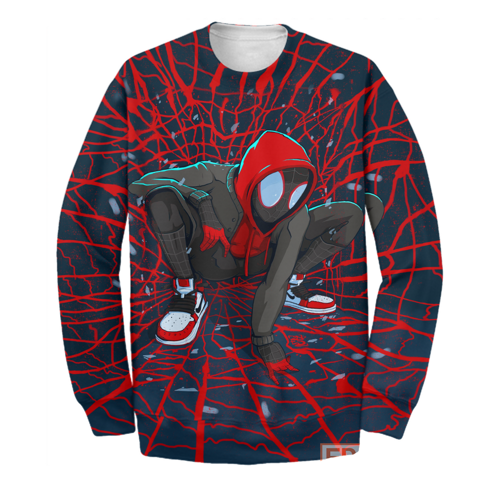  Spiderman Hoodie Spider Verse 3D Print T-shirt MV Spiderman Shirt Sweater Tank 2024