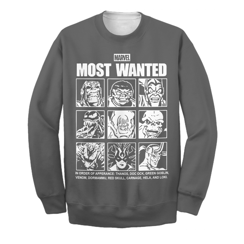  MV Hoodie Marvel Most Wanted 3D Print T-shirt  MV Shirt Sweater Tank 2024