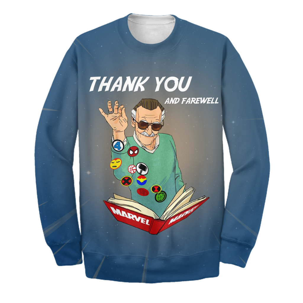  Stan Lee MV Hoodie Stan Lee Shirts Thank You & Farewell Stan Lee T-shirt Stan Lee MV Shirt Sweater Tank 2024