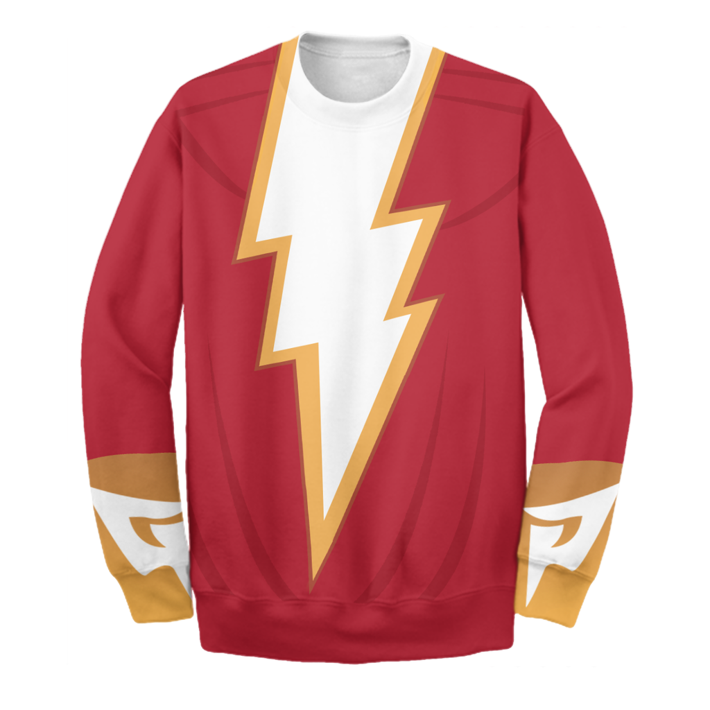  Shazam DC Hoodie Shazam Cosplay 3D Print Shirt Awesome Shazam DC Shirt Sweater Tank