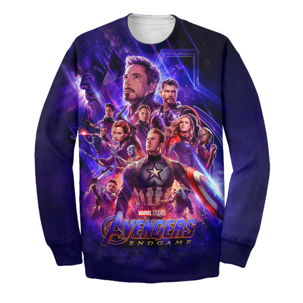  MV Hoodie Marvel End Game 3D Print T-shirt Amazing MV Shirt Sweater Tank 2024