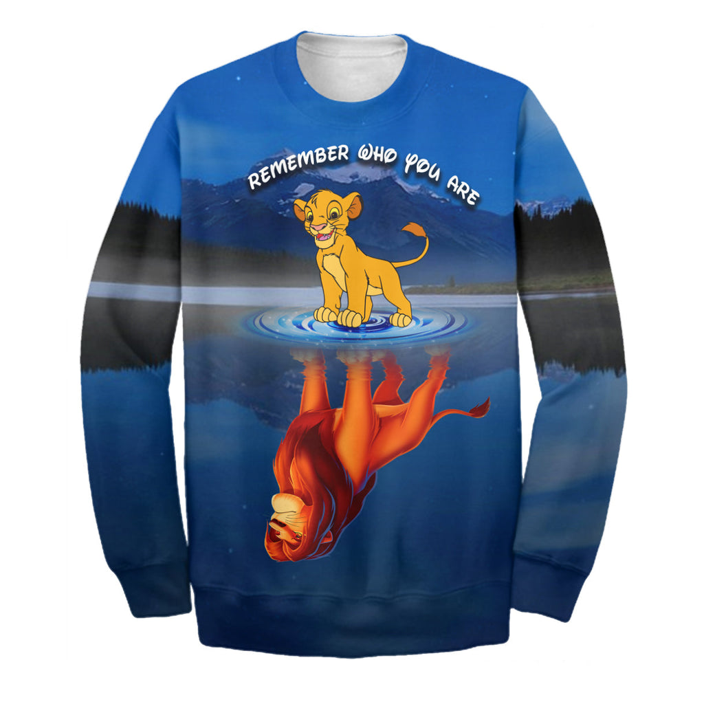 LK T-shirt Remember Who You Are Simba Blue T-shirt Awesome DN Hoodie Sweater Tank