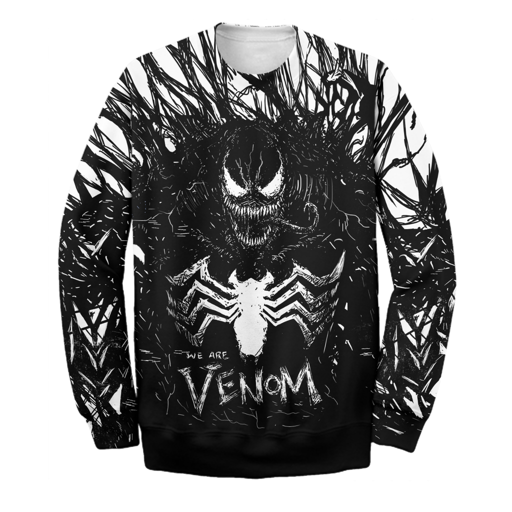  Venom Shirt We Are Venom Carnage Black White Hoodie MV Venom Hoodie Sweater Tank 2024