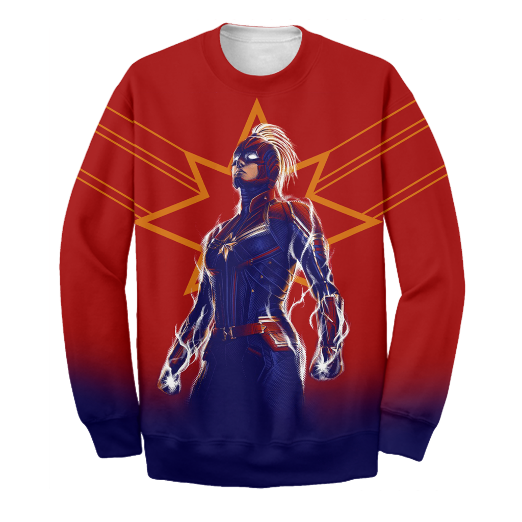  MV T-shirt Captain Marvel 3D Print T-shirt MV Hoodie Sweater Tank 2024