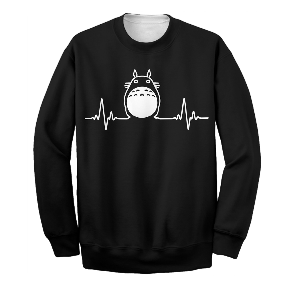  My Neighbor Totoro Hoodie Totoro Heartbeat T-shirt My Neighbor Totoro Shirt Sweater Tank 