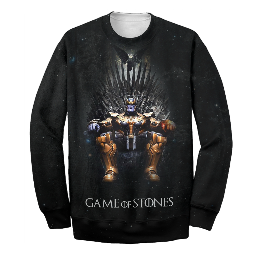  MV TN Hoodie Thanos - Game Of Stones 3D Print T-shirt MV TN Shirt Sweater Tank 2024