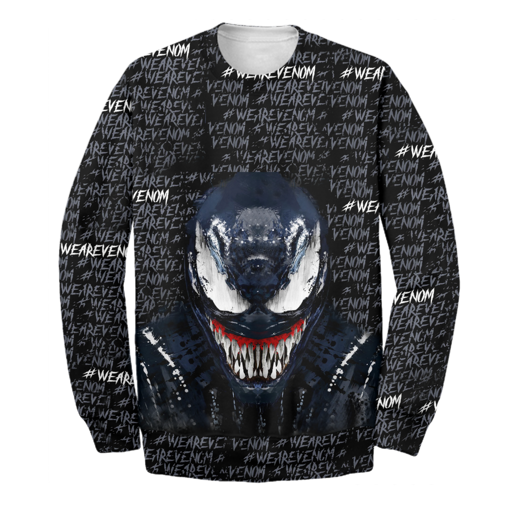  MV Venom T-shirt We Are Venom Black & Blue 3D Print T-shirt MV Venom Hoodie Sweater Tank 2024