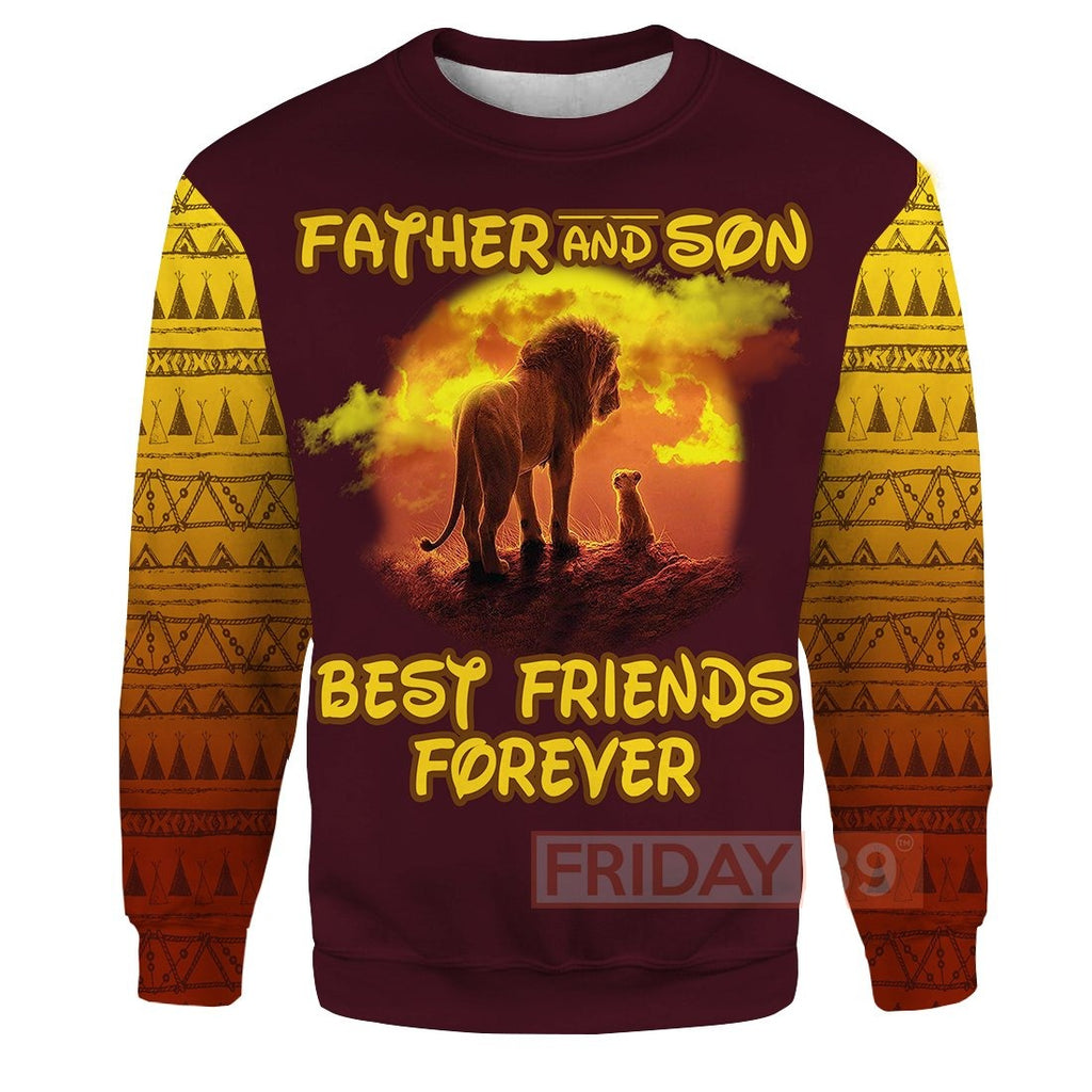 LK T-shirt Father And Son - Lion King Best Friends Forever T-shirt Awesome DN Hoodie Sweater Tank