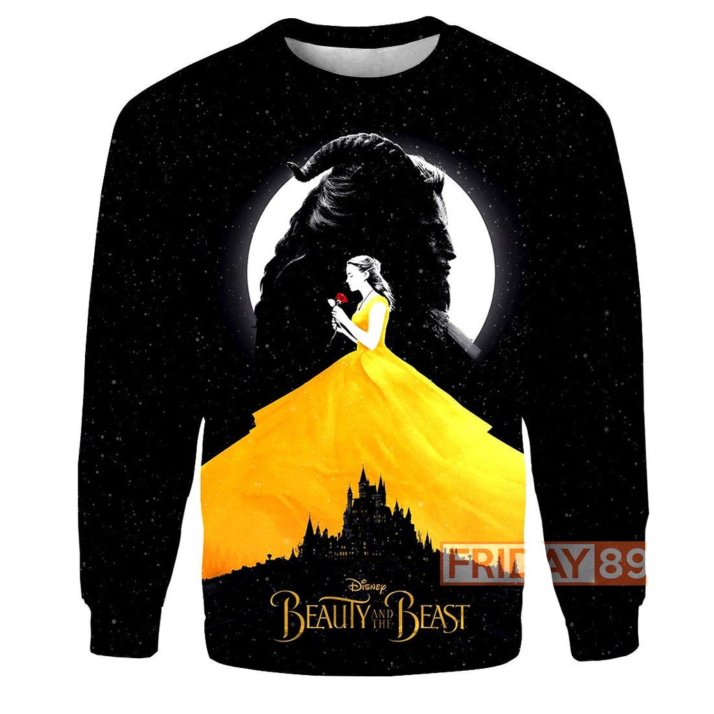 Beauty And The Beast T-shirt Beauty n The Beast Silhouette T-shirt DN Hoodie Sweater Tank