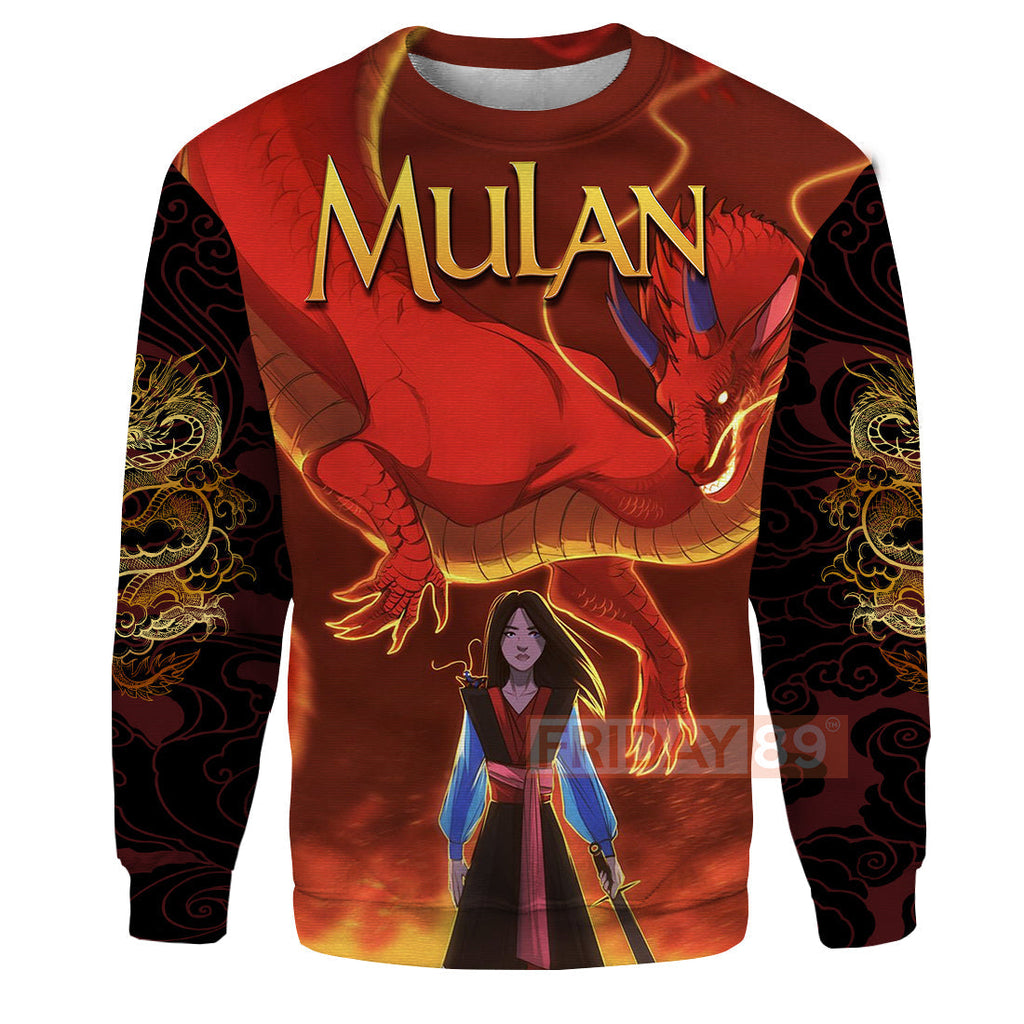 Mulan T-shirt Princess Mulan Dragon Cartoon 3D T-shirt Amazing DN Hoodie Sweater Tank