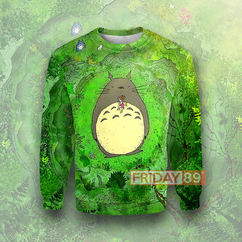  S.Ghibli Hoodie S.Ghibli Green Totoro Anime T-shirt Awesomr High Quality S.Ghibli Totoro Shirt Sweater Tank 