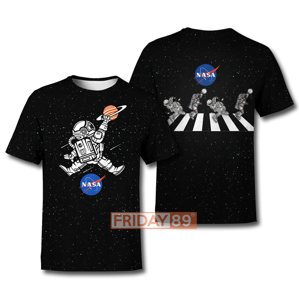  NASA T-shirt Astronaut Basketball League Slam Dunk NASA Black T-shirt NASA Hoodie Sweater Tank 2024