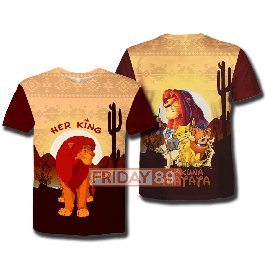 LK T-shirt Her King Simba Hakuna Matata DN LK Hoodie DN Couple Shirt Sweater Tank