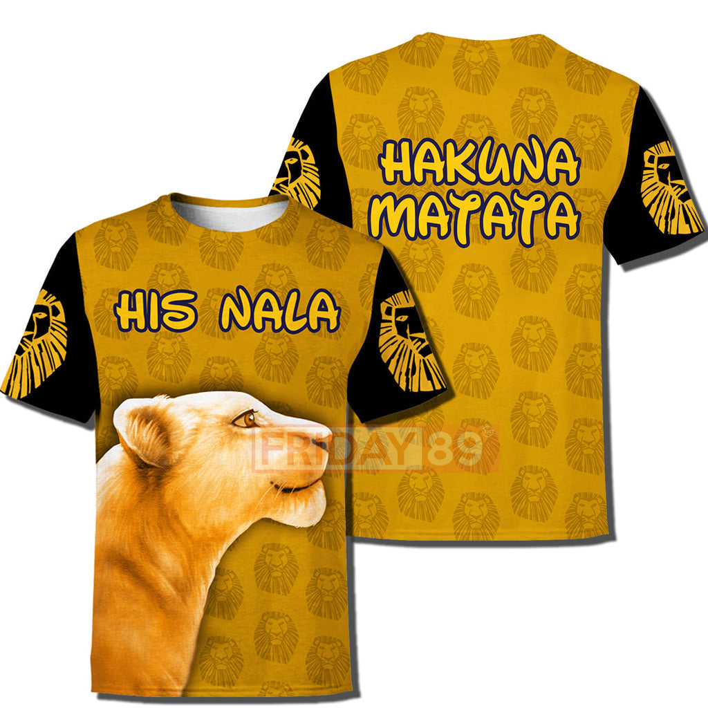 LK T-shirt His Nala - Hakuna Matata 3D Print T-shirt DN LK Hoodie Sweater Tank