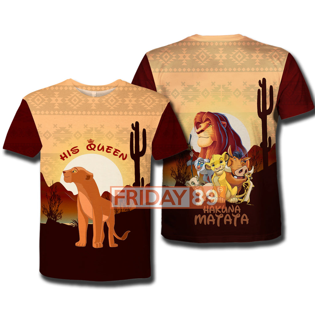 LK T-shirt His Queen Nala Hakuna Matata T-shirt DN Couple Hoodie Sweater Tank