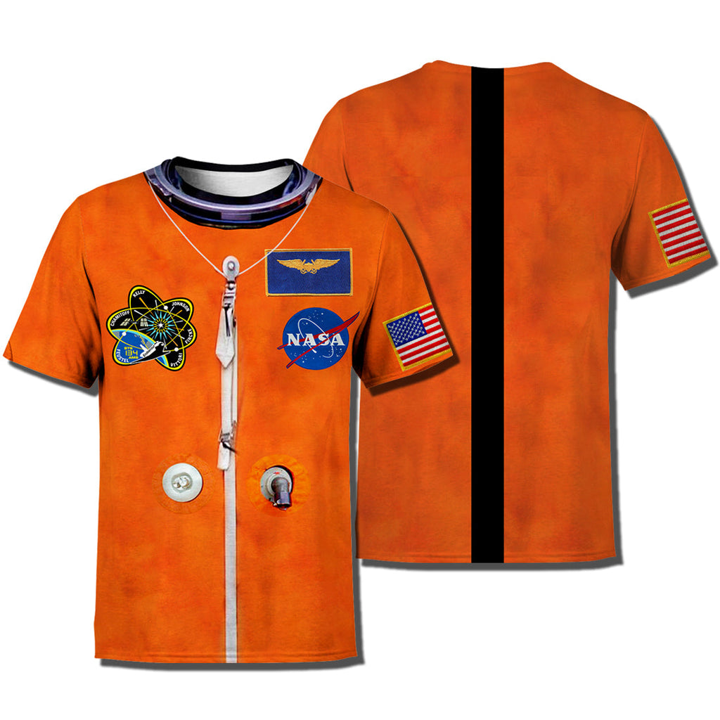 NASA Hoodie Astronaut Space Suit Cosplay Costume Orange T-shirt High Quality NASA Shirt Sweater Tank 2025