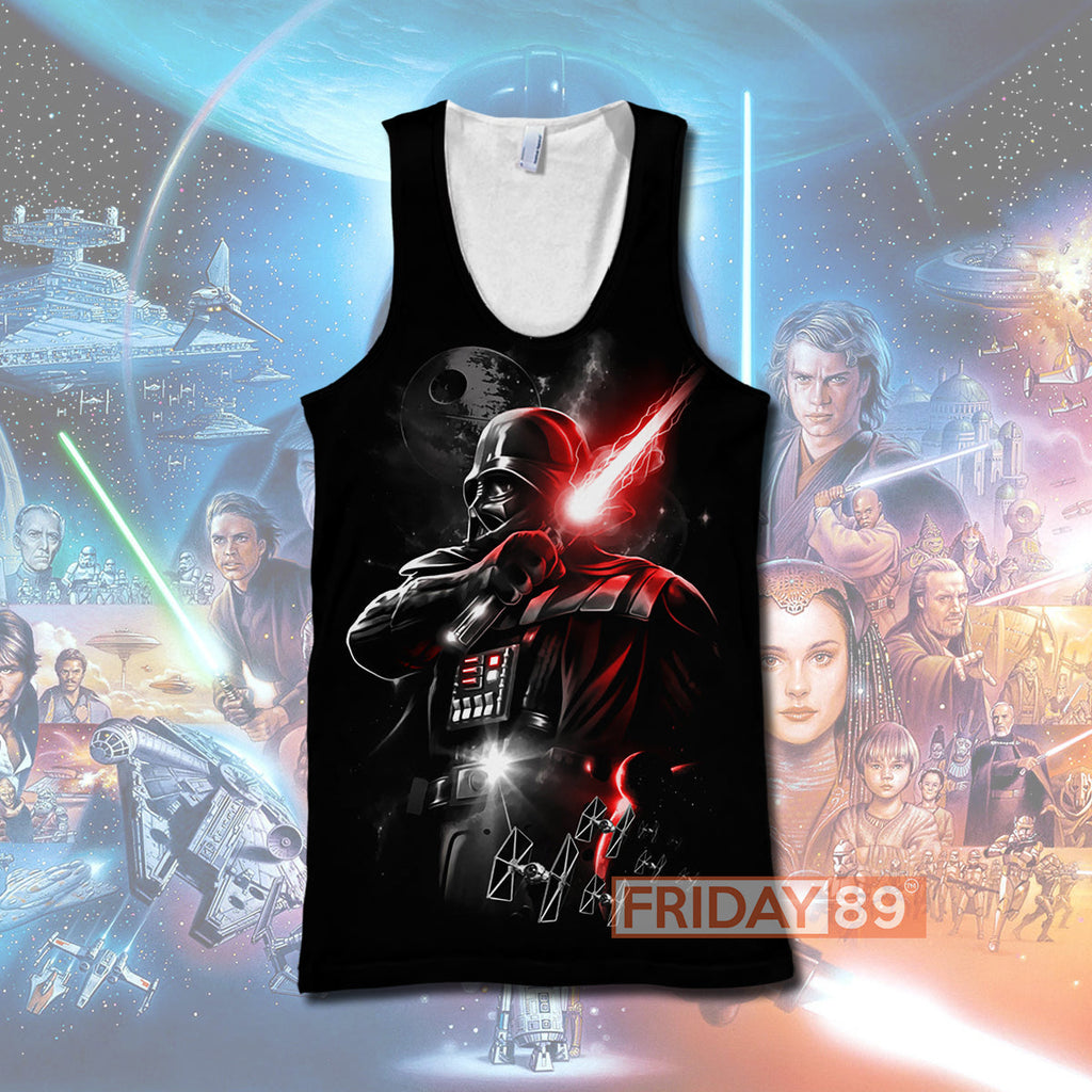  SW T-shirt SW Dark Lord D.Vader Lightsaber All Over PRINT T-shirt Awesome SW Hoodie Sweater Tank 2024