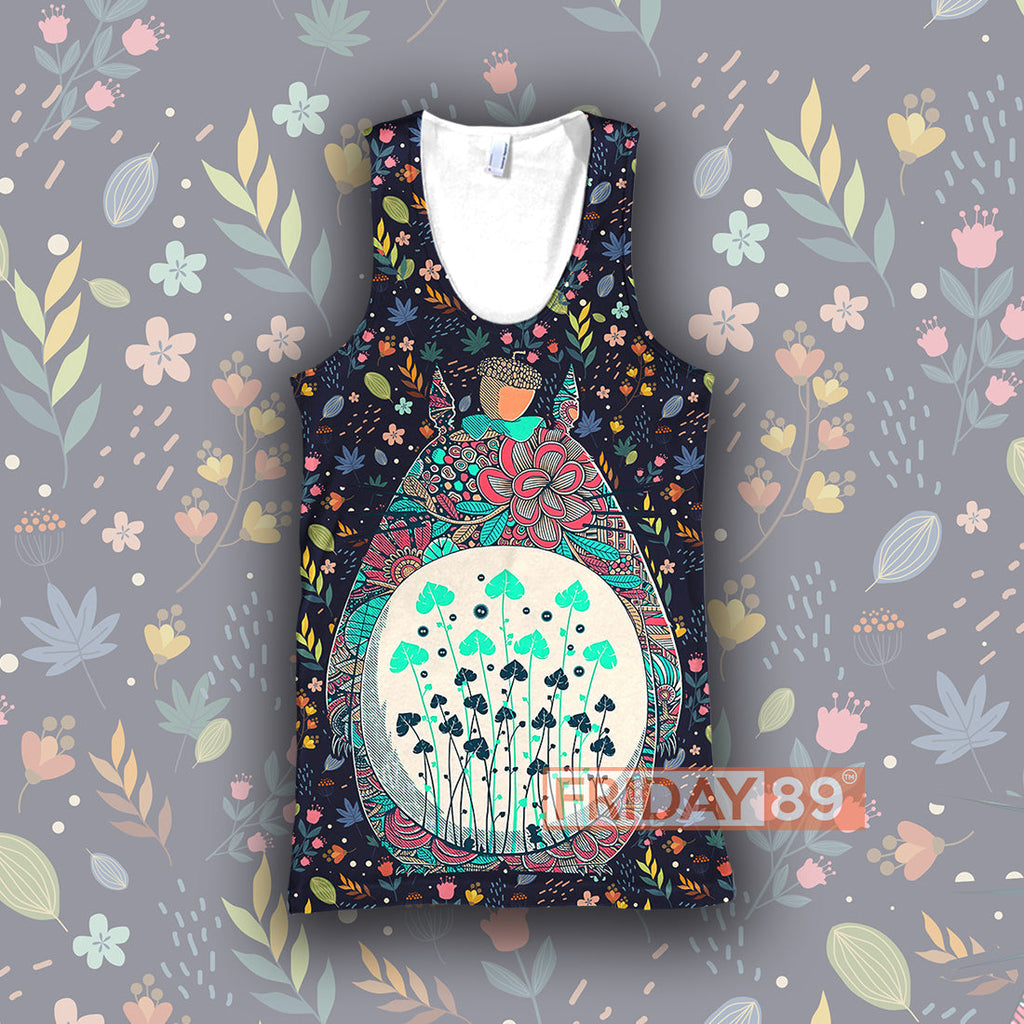  S.Ghibli Hoodie S.Ghibli My Neighbor Floral Pattern 3D Print T-shirt Awesome S.Ghibli Totoro Hoodie Sweater Tank 