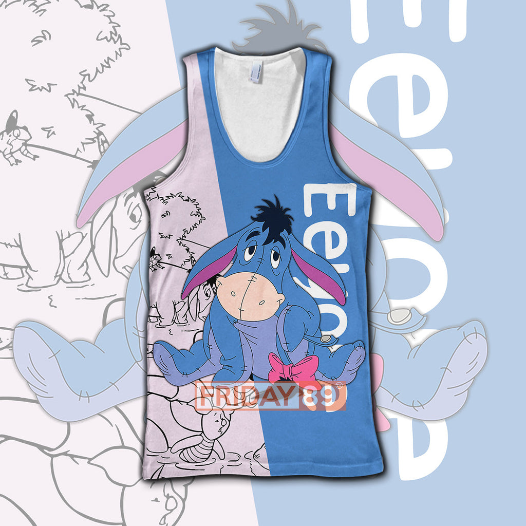 WTP T-shirt Eeyore Adorable Donkey Pooh Friends T-shirt Awesome DN Hoodie Sweater Tank
