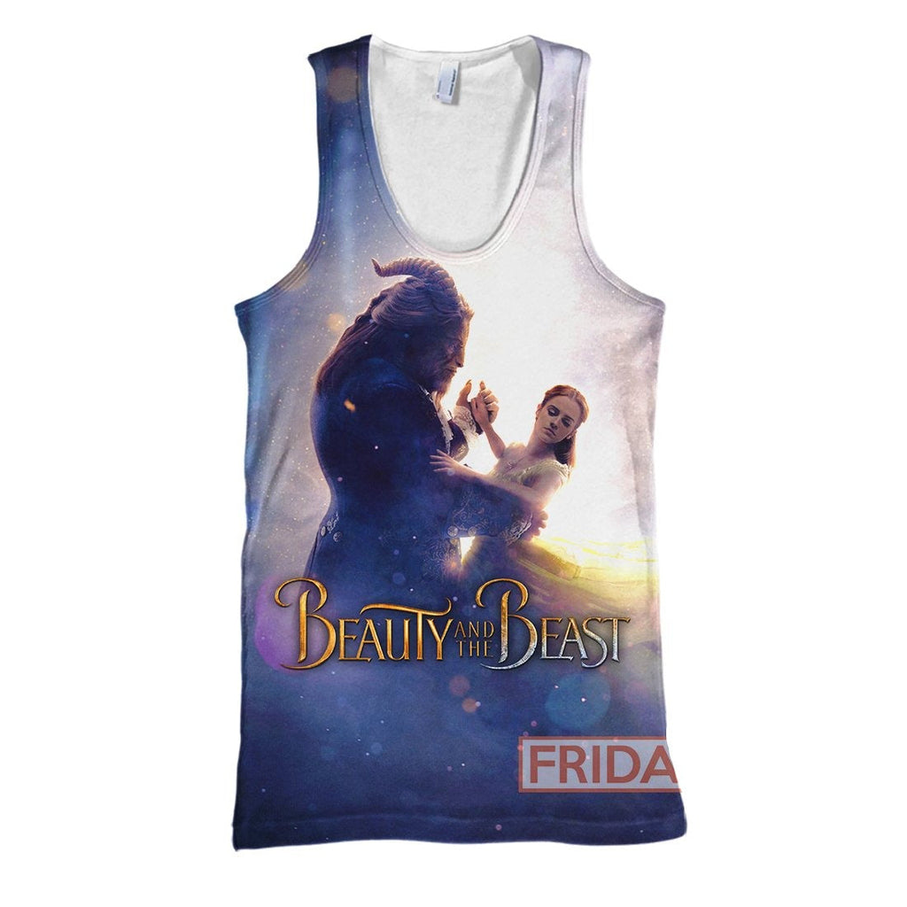 Beauty & The Beast T-shirt Beauty & The Beast Movie Live-action 3D Print T-shirt Awesome DN Hoodie Sweater Tank