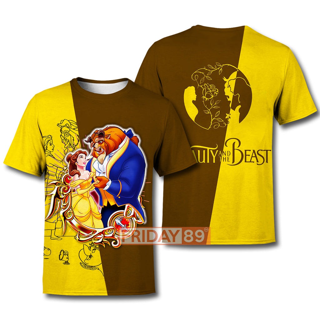 Beauty & The Beast T-shirt Beauty & The Beast DN Animated Film 3D Print T-shirt Amazing DN Hoodie Sweater Tank