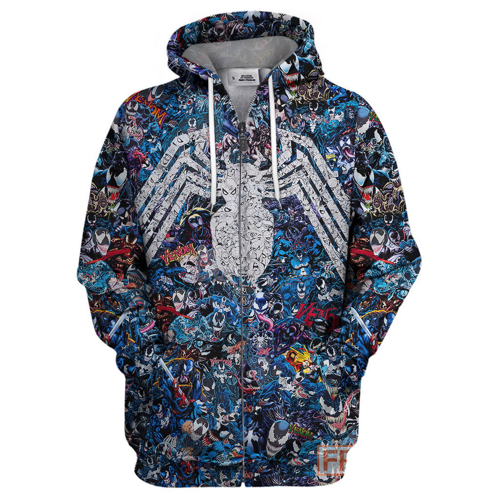  Venom MV Hoodie All Over Print Pattern Venom T-shirt Venom MV Shirt Sweater Tank 