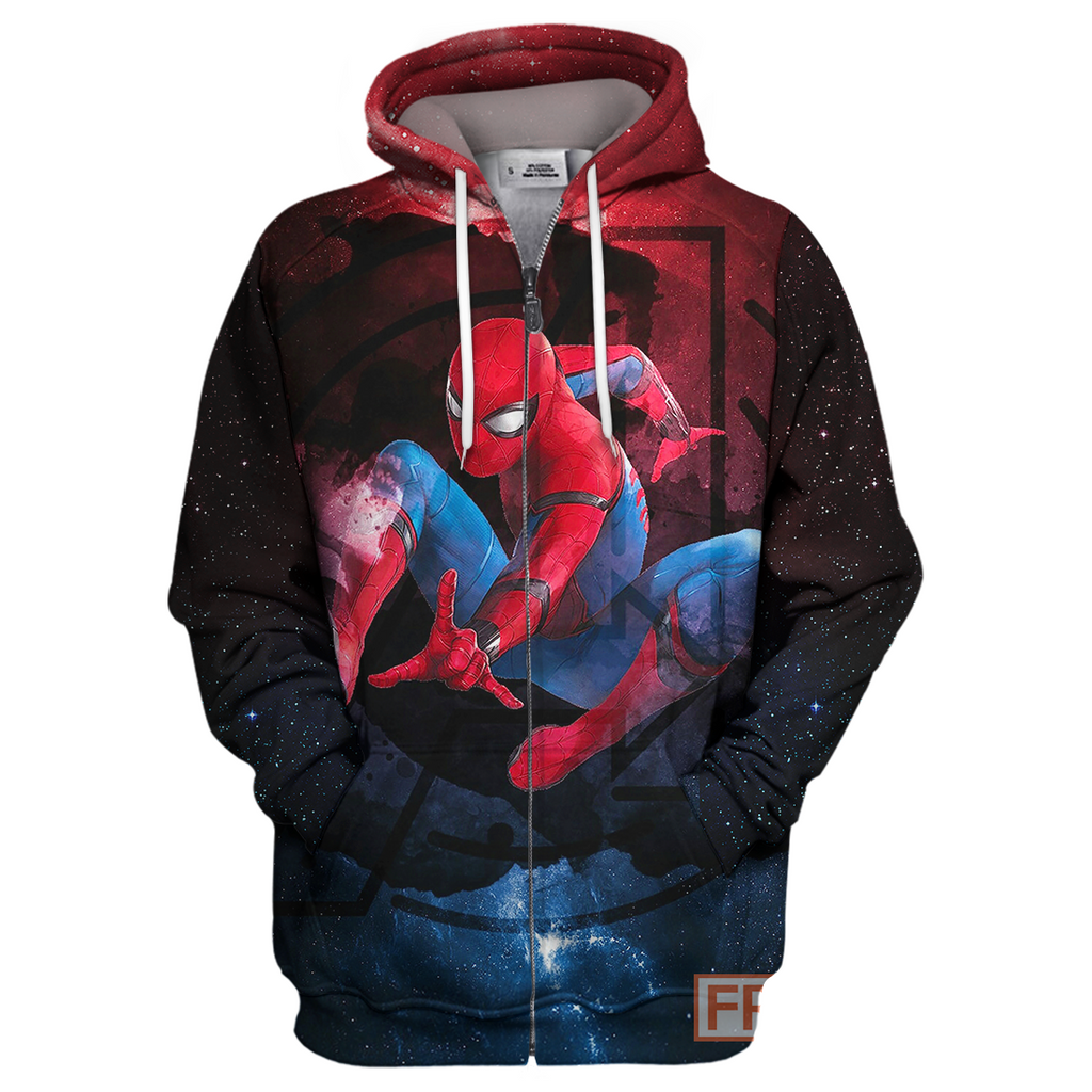  MV Spiderman Hoodie Spidey Galaxy T-shirt Amazing MV Spiderman Shirt Sweater Tank 2023