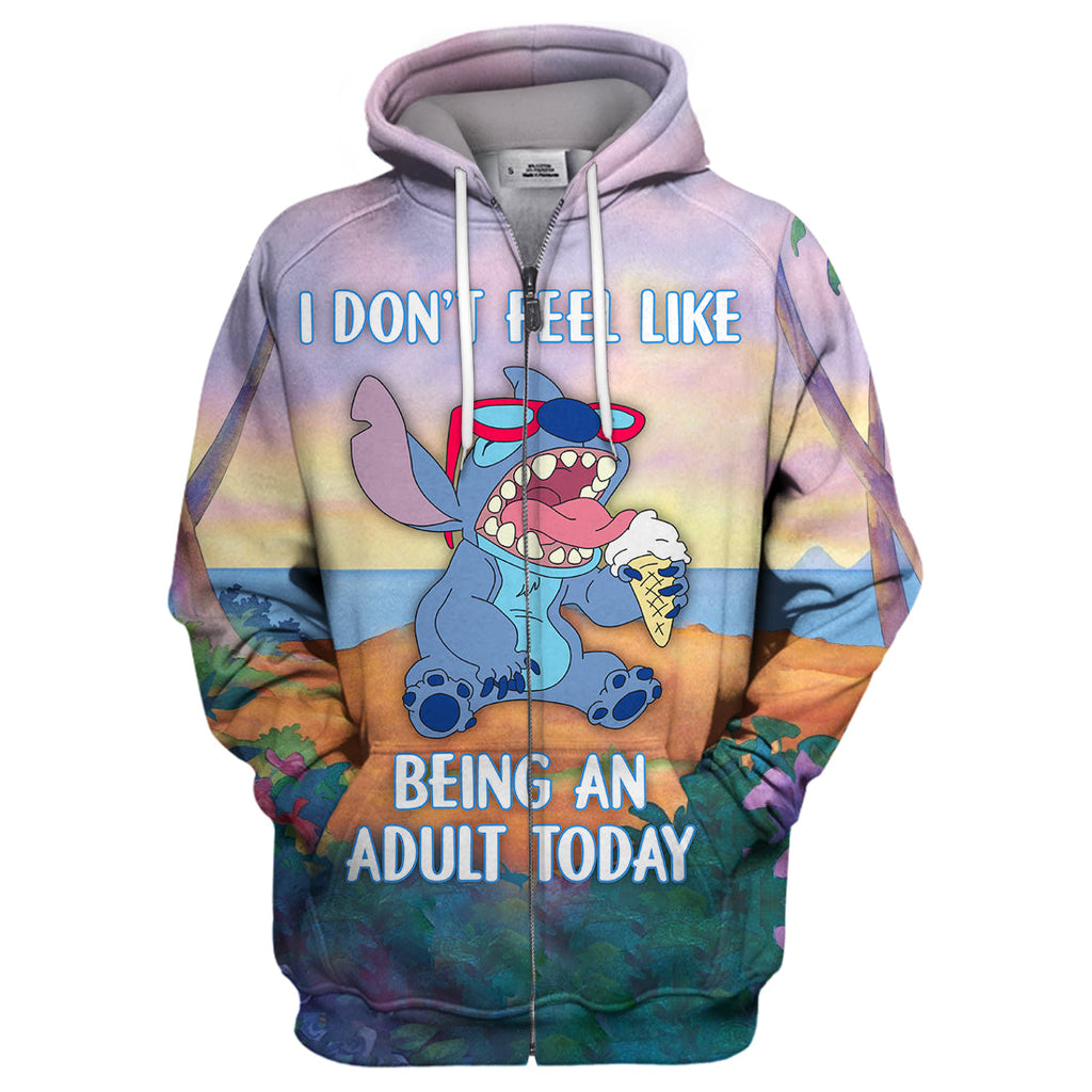 Stitch T-shirt Don't Feel Like Being An  T-shirt DN Hoodie Sweater Tank