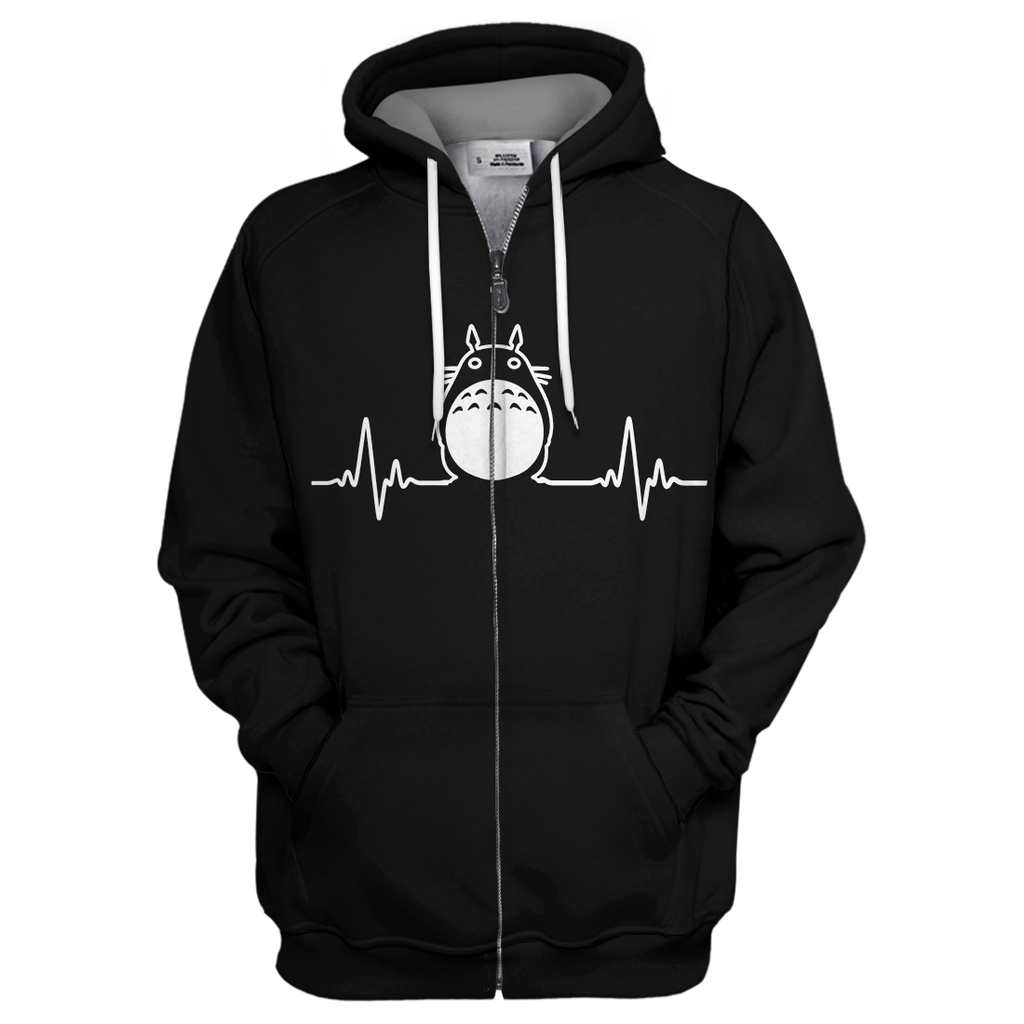  My Neighbor Totoro Hoodie Totoro Heartbeat T-shirt My Neighbor Totoro Shirt Sweater Tank 