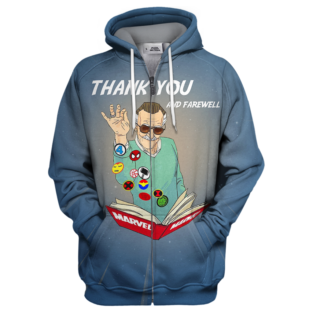  Stan Lee MV Hoodie Stan Lee Shirts Thank You & Farewell Stan Lee T-shirt Stan Lee MV Shirt Sweater Tank 2023