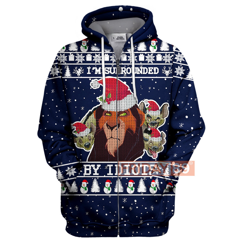 LK T-shirt Scar I'm Surrounded By Idiots X-mas T-shirt Amazing DN Hoodie Sweater Tank