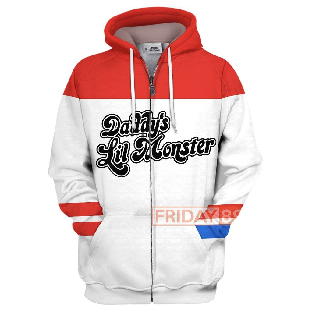  DC H.Quinn Shirt H.Quinn Daddy's Lil Monster 3D Print Shirt Amazing DC H.Quinn Hoodie DC H.Quinn Cosplay Costume