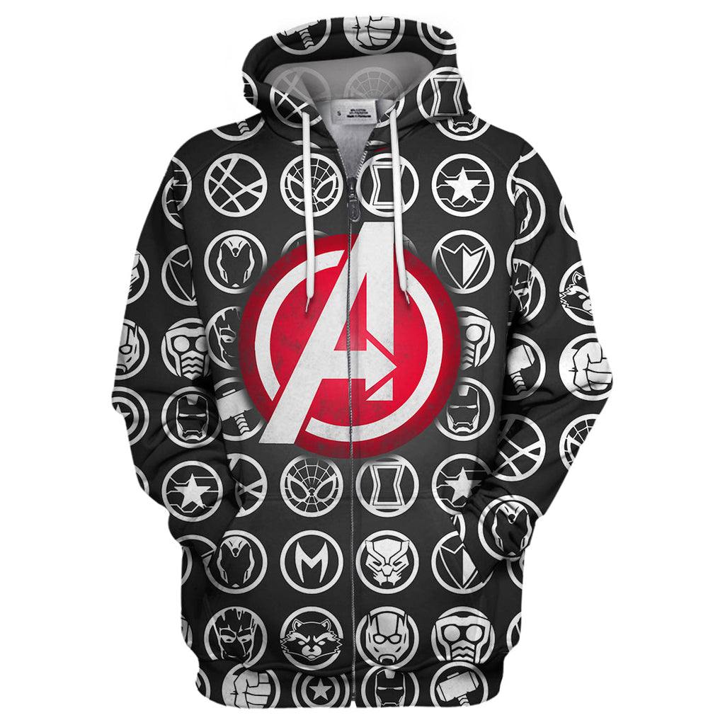  MV Avengers Hoodie The A Logo 3D Print T-shirt Awesome MV Shirt Sweater Tank 2023