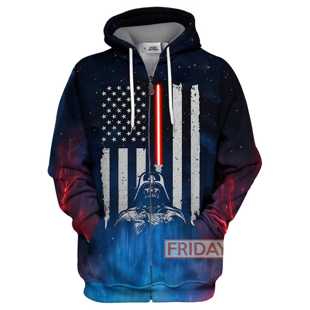  SW T-shirt SW D.Vader Lightsaber American Flag 3D Print T-shirt Cool SW Hoodie Sweater Tank 2026