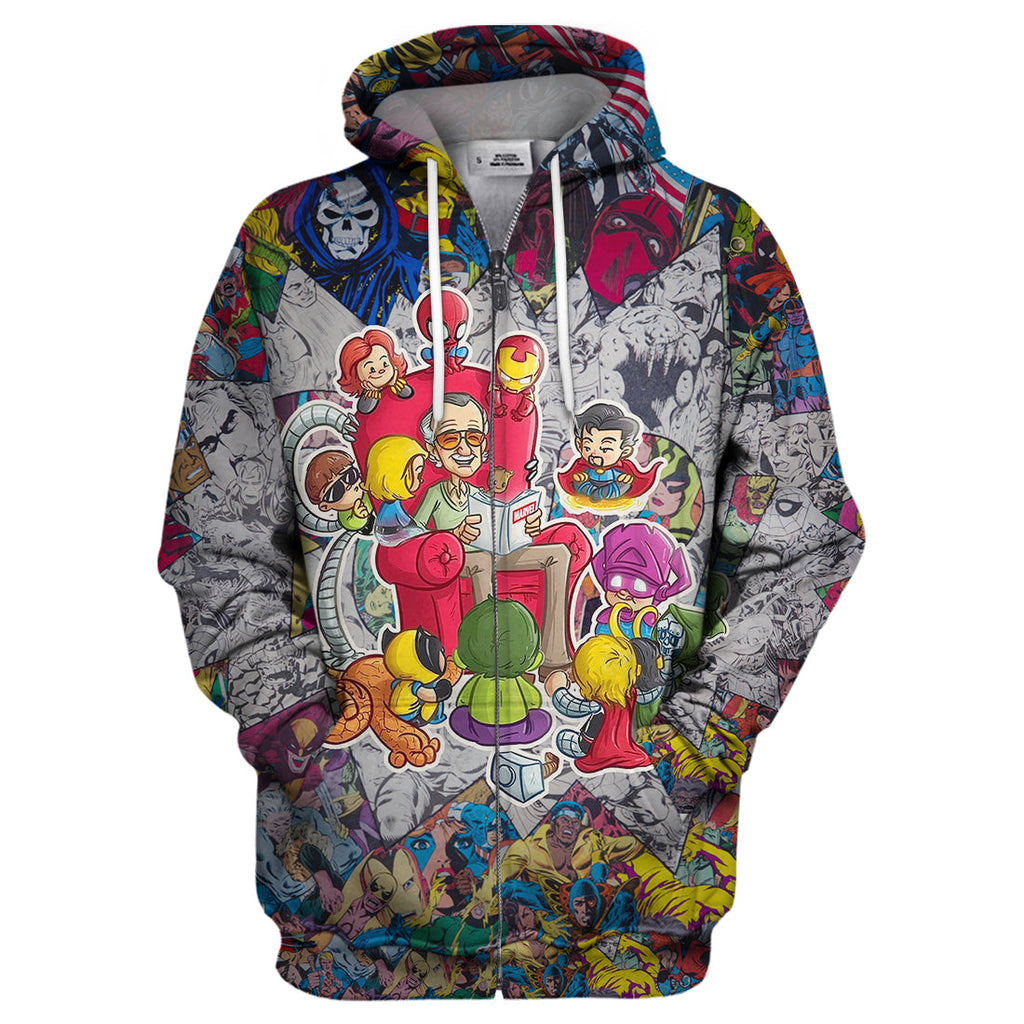  Stan Lee MV Hoodie Stan Lee Heros Art 3D Print T-shirt Awesome Stan Lee MV Shirt Sweater Tank 2023