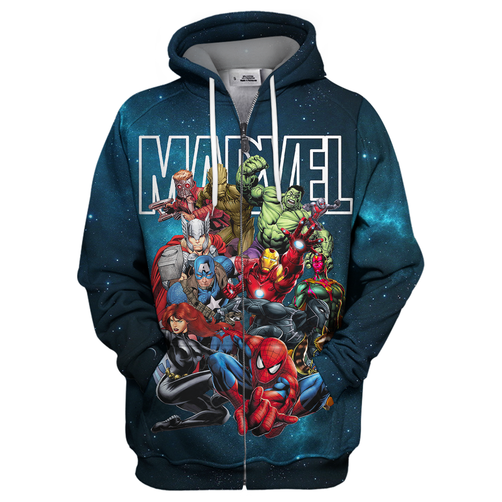  MV Hoodie Marvel Avengers Guardians of The Galaxy Team 3D Print T-shirt MV Shirt Sweater Tank 2023
