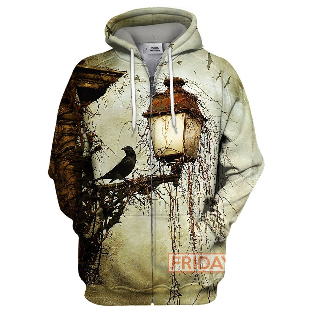 Gifury Raven Hoodie Poe The Raven Art Nevermore 3D Print Hoodie Cool Raven T-shirt Tank Sweater 2026