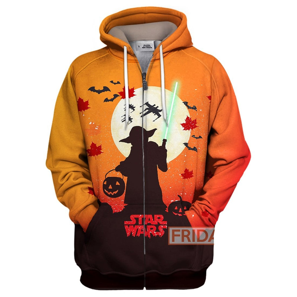  SW T-shirt Yoda Silhouette Halloween Orange T-shirt High Quality SW Hoodie Sweater Tank 2026