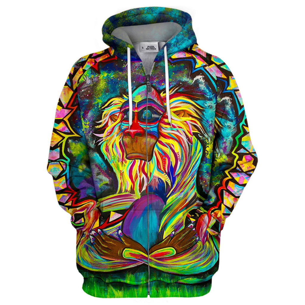 LK T-shirt 3D Print MEDITATING RAFIKI HOODIE Awesome DN Hoodie Sweater Tank