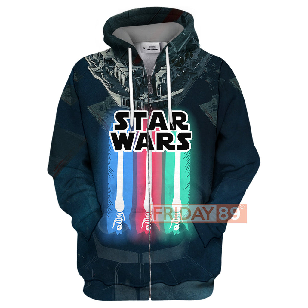  SW T-shirt Lightsaber Colors 3D Print T-shirt Amazing High Quality SW Hoodie Sweater Tank 2026
