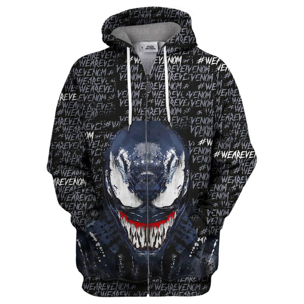  MV Venom T-shirt We Are Venom Black & Blue 3D Print T-shirt MV Venom Hoodie Sweater Tank 2023