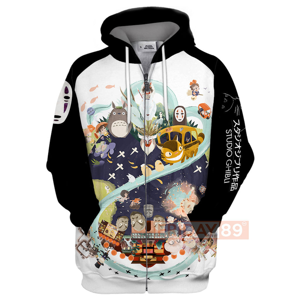  S.Ghibli Hoodie S.Ghibli All Character Adorable Chibi Art Totoro Spirited Away 3D T-shirt Amazing High Quality S.Ghibli Shirt Sweater Tank 