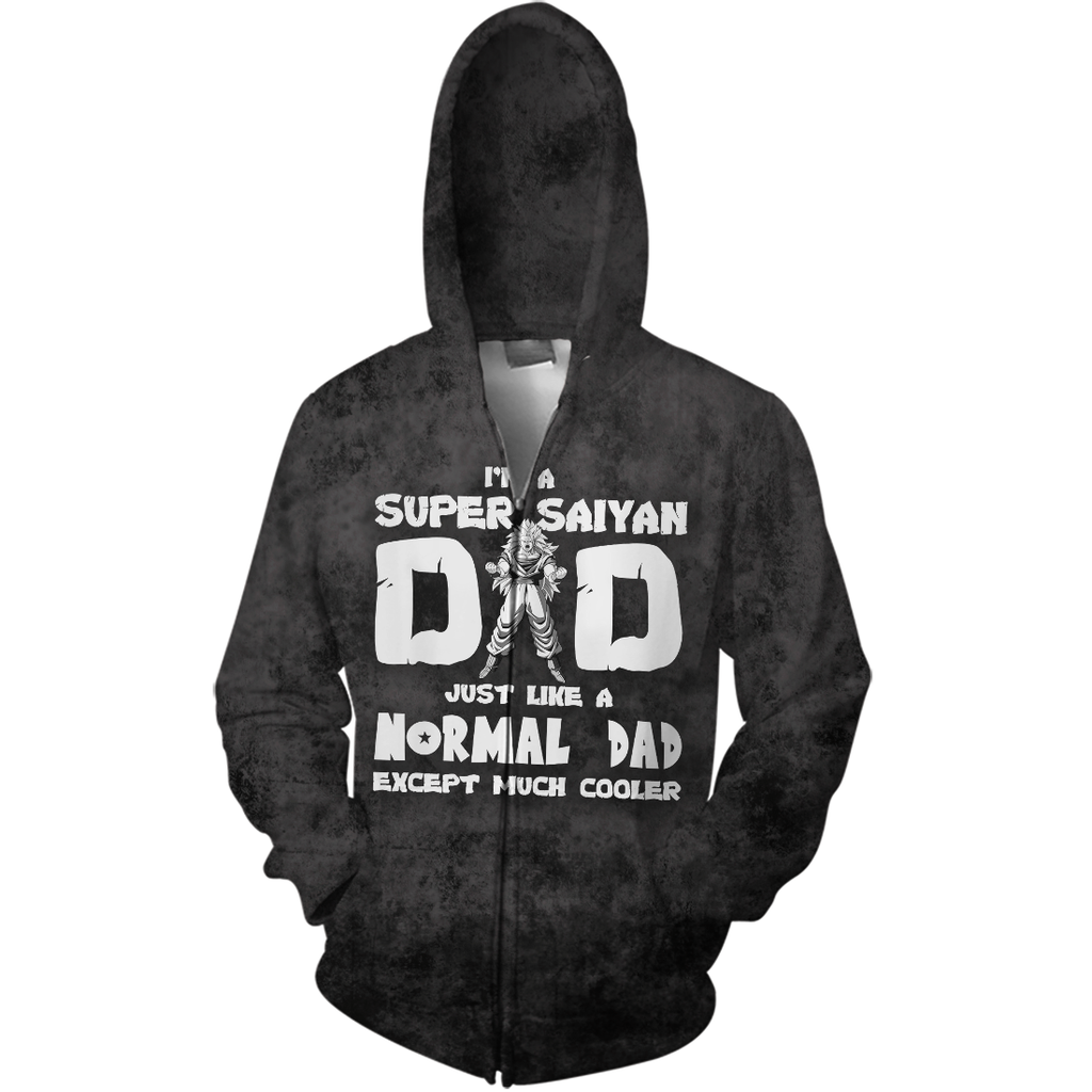  DB Father Hoodie Super Saiyan Dad T-shirt Awesome DB Shirt Sweater Zip 