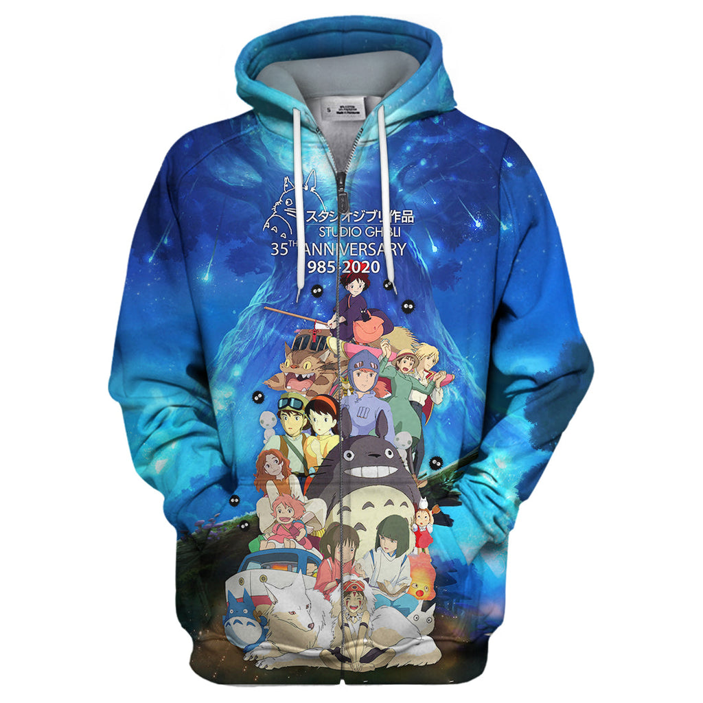  S.Ghibli T-shirt 35 Years Anniversary S.Ghibli 3D Print T-shirt Amazing S.Ghibli Hoodie Sweater Tank 